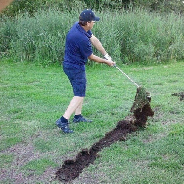 This insanely large divot can't be real, can it? Golf News and Tour